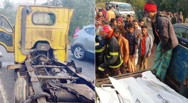 হারবাং ইউনিয়নের আজিজ নগর ১২ নাম্বার ব্রিজ এলাকায় মর্মান্তিক সড়ক দুর্ঘটনা। সংগৃহীত ছবিঃ- দৈনিক দেশবাণী